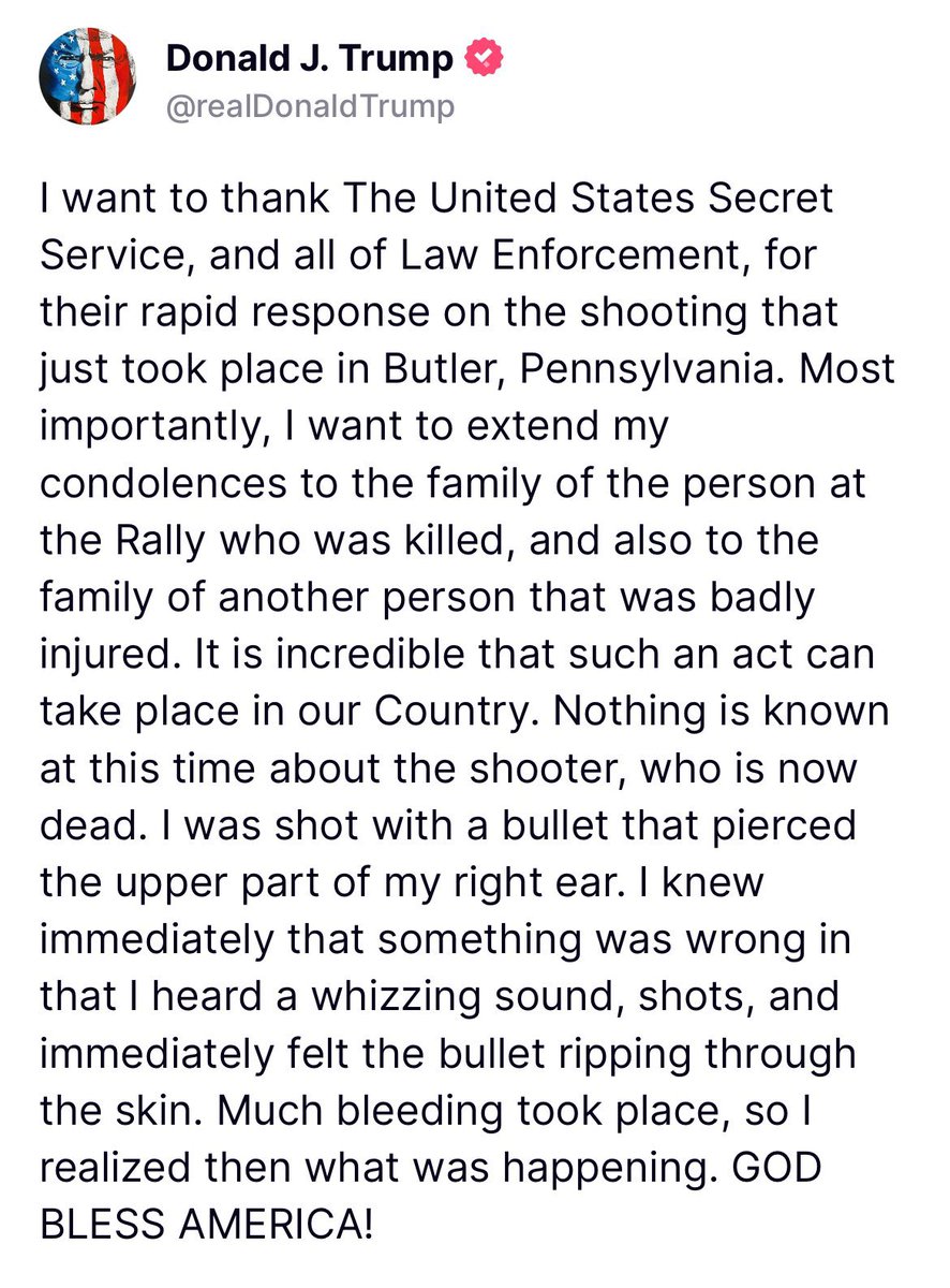 MikeCareyOH15's tweet photo. This is a moment that we will never forget and that, I pray, unites us as Americans. 

An attack against one of us is an attack against all of us. God Bless America! https://t.co/JsPskTaAfL