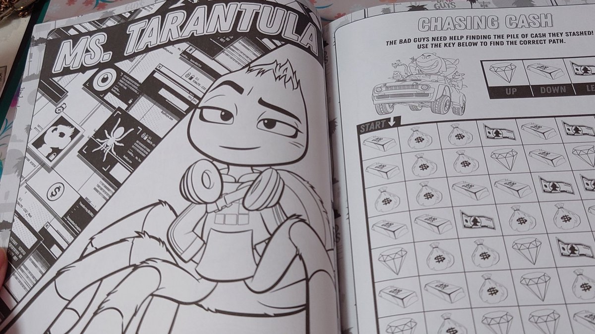 the BadGuys ULTIMATE Activity Book
届いたで🙌
中身はぬり絵も出来るパズルブックみたいな感じ
巻末にはシールも付いてる。
絵柄の線がズレてる箇所もあるけど楽しそう😀
#バッドガイズ
#theBadGuys