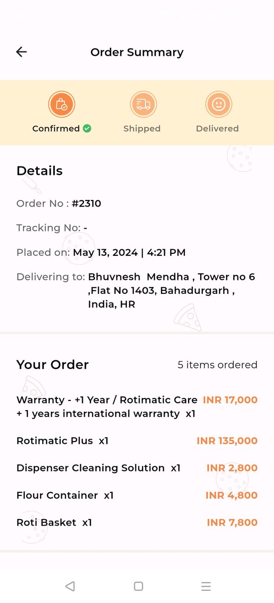 Bhuvimendha's tweet photo. @rotimatic pls let me know where is my order,it's more than 2 months ???? https://t.co/aPnWWkUxjZ