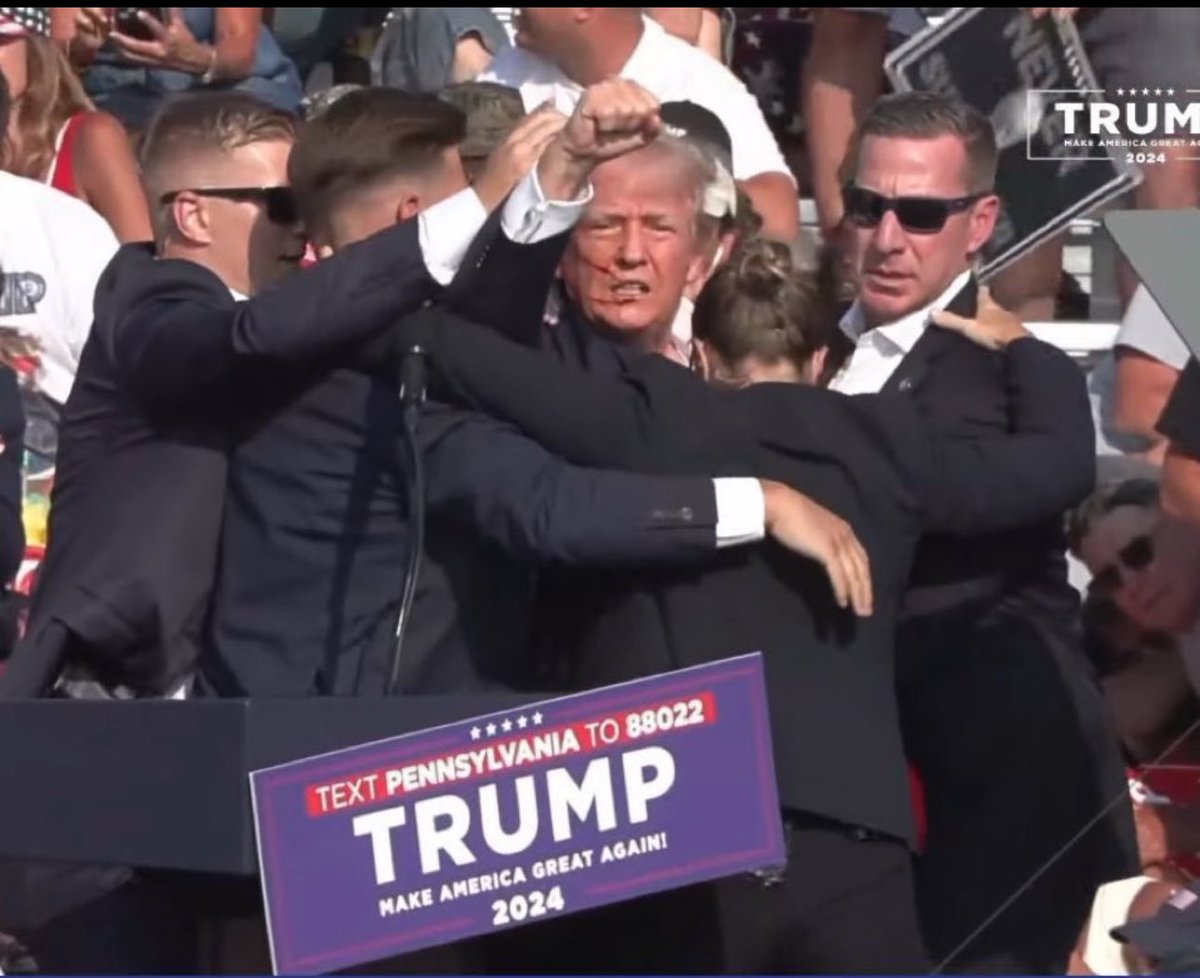 If you support this man who is just less than a quarter inch away from being assassinated, I will follow you back instantly. God bless President Trump.