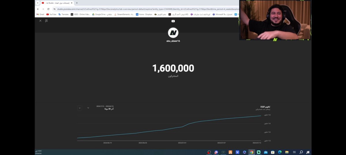 1,600,000 
الله يسعدكم يا اغلى متابعين😍💚💚
ريتويت ونسحب منه سوني5 🎁 
الباقي اذا وصلنا 2مليون🏃‍♂️