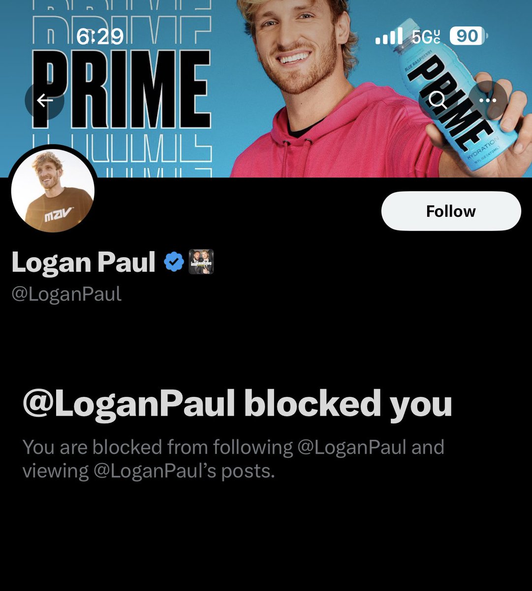 mynameistuvv's tweet photo. Every time I’m sad, I remember Logan Paul blocked me and I instantly cheer up https://t.co/EZayHJMfuZ