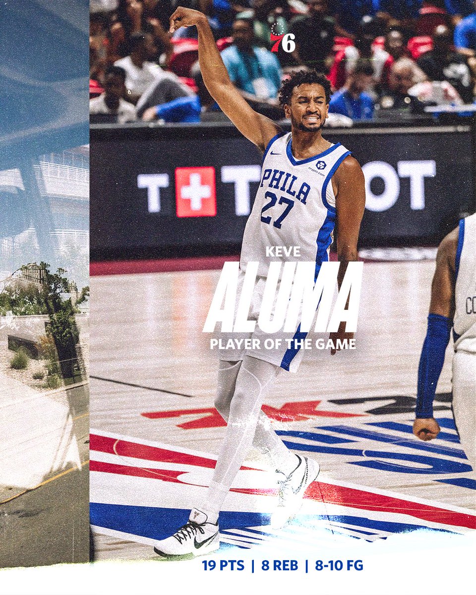 sixers's tweet photo. Aluma was in action tonight. 🎬 https://t.co/UL98OGDwNi