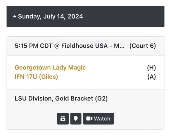 3-0 at Super 64 and we won our pool, come watch us play tomorrow!