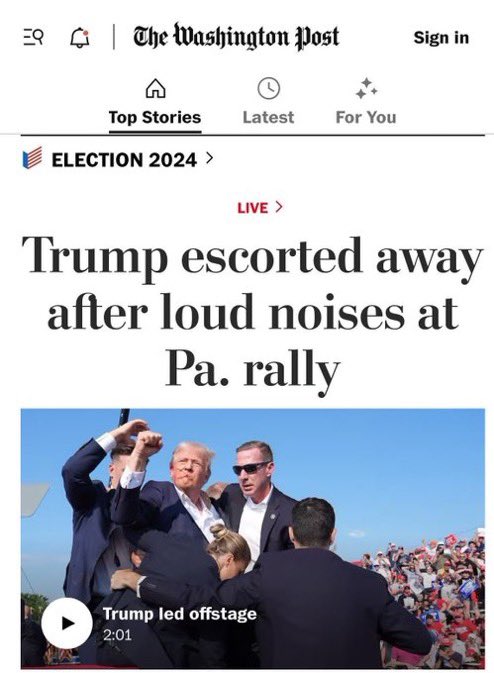 PirateTruth's tweet photo. If Elon Musk Hadn't Acquired Twitter , The Mainstream media would have turned this Trump assassination into a fall from stage !

Mainstream media is a joke !

#DonaldTrump #Trump https://t.co/XRJvT4IPPE