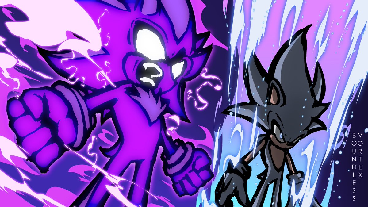 BoundlessVortex's tweet photo. Sonic Ultra Instinct / Shadow Ultra Ego | Sonic The Hedgehog | V.2 (this one was made first) https://t.co/c02ZU0rJBP