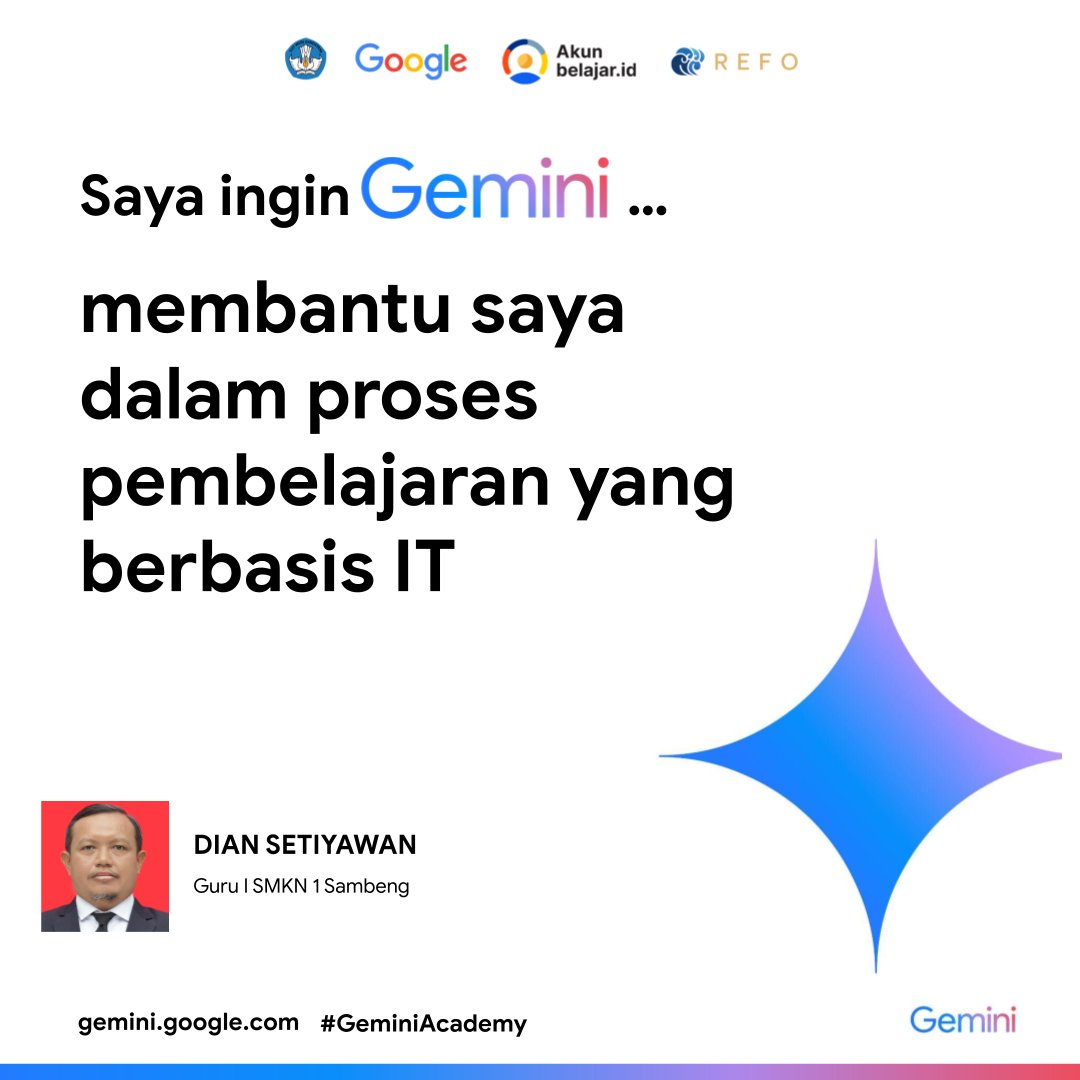 diean_se_ID's tweet photo. #GeminiAcademy @refoindonesia @googleindonesia https://t.co/3sYbaafJBk