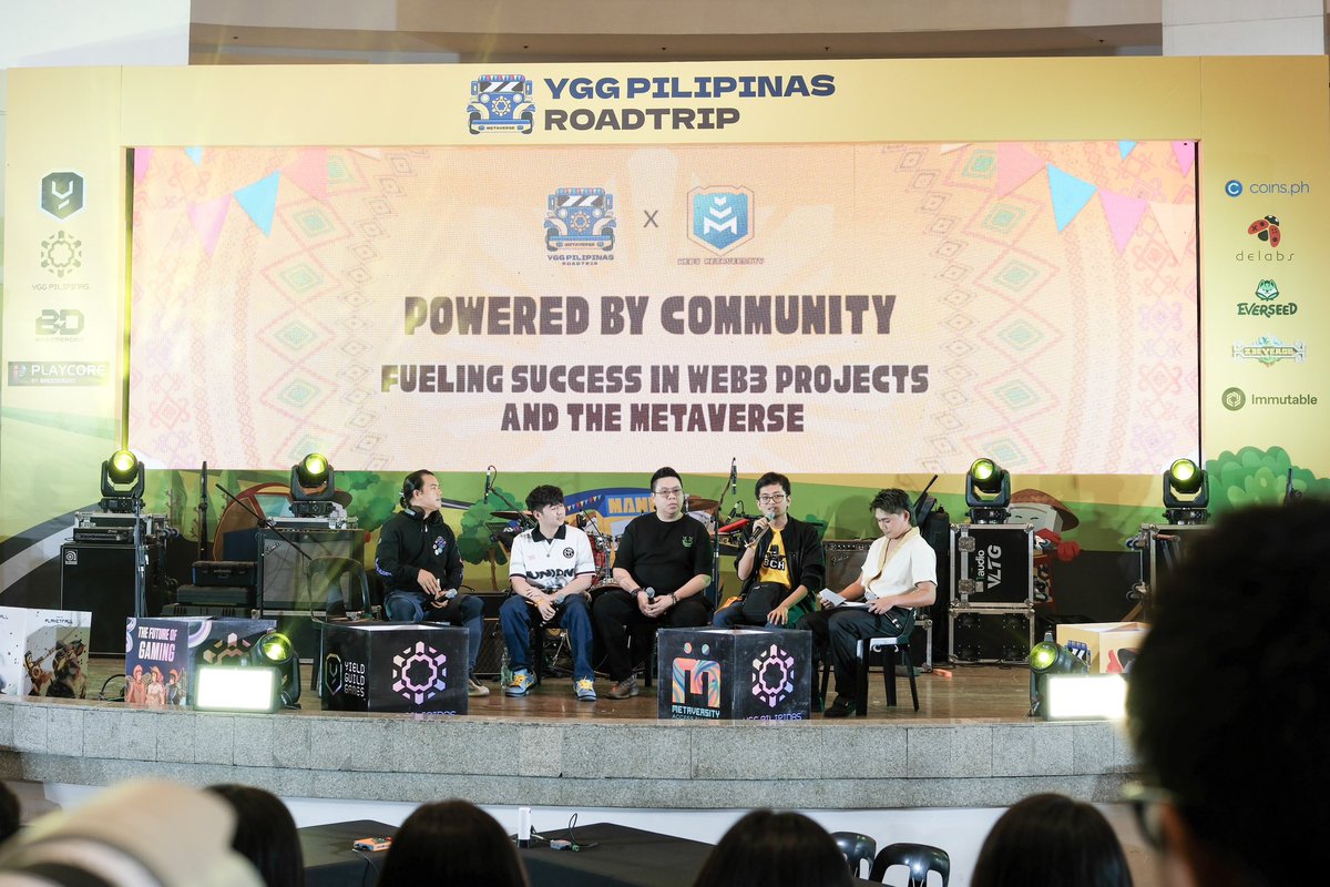 MFWCaravan's tweet image. INTERN UPDATE

@W3Metaversity segment at the #YGGRoadtripManila talking about the "Powered by Community: Fueling Success in Web3 Projects and the Metaverse" with:  👉 @yellowpantherx
👉 @Kaizergaming88
👉 @GwapongHaseyo of BCH
👉 @CMahalay of @NftxStreet