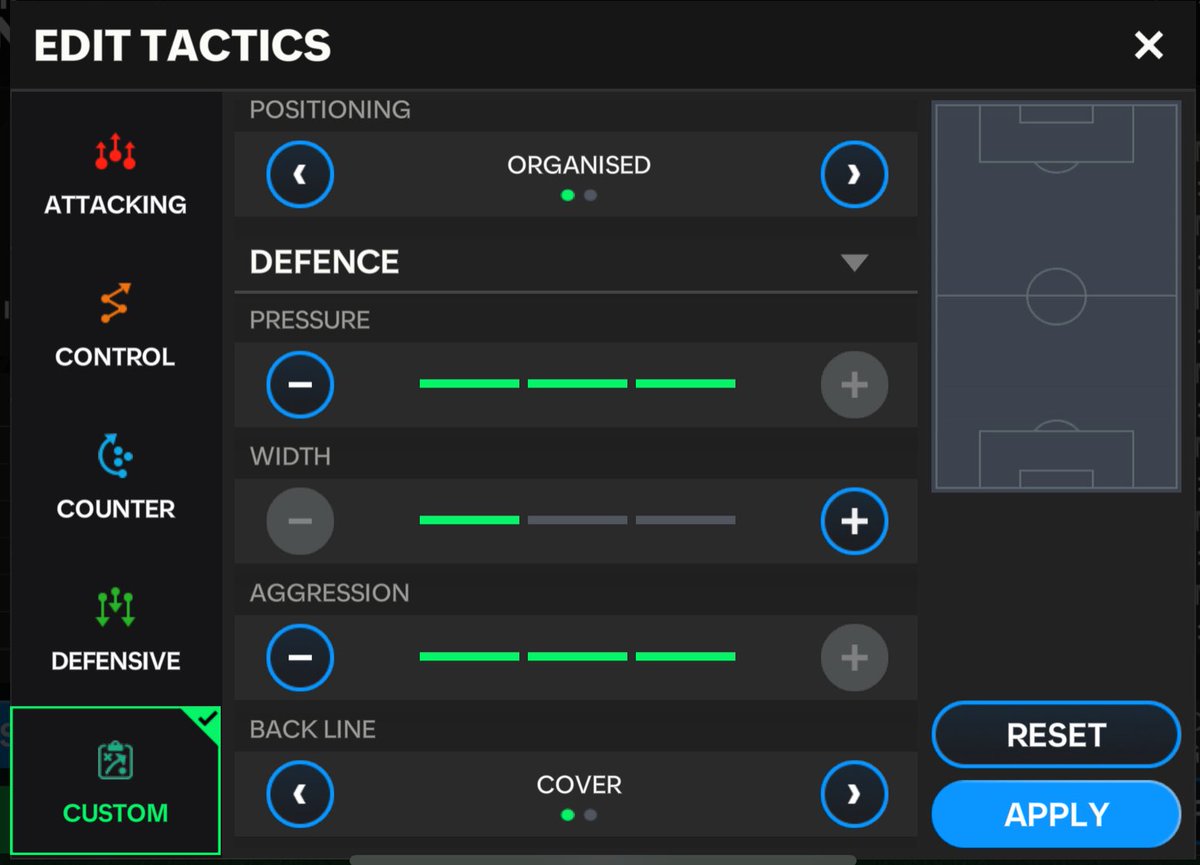 Azraelgaming18's tweet photo. MANAGER MODE TACTICS(NEW)

I have made some changes so that it becomes flexible for most of the formation

Formation i tried with this tactics
1. 433 attack
2. 433 holding
3. 4-1-2-1-2 narrow
4. 4-1-2-1-2 wide
5. 4-2-4
6. 433

Rt appreciated
Follow for more
@tutiofifa #FCMobile https://t.co/7zkLlpclrm