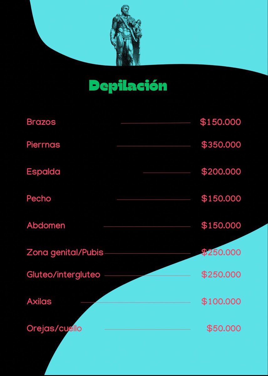 Herculesmale's tweet photo. Nuevos precios de depilación con cera https://t.co/818vzFF0g9