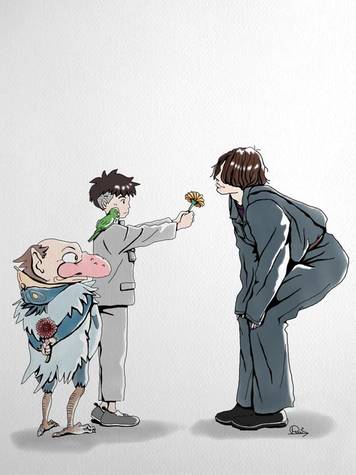 大好きな映画 公開一周年おめでとう #君たちはどう生きるか #過去絵でお祝い