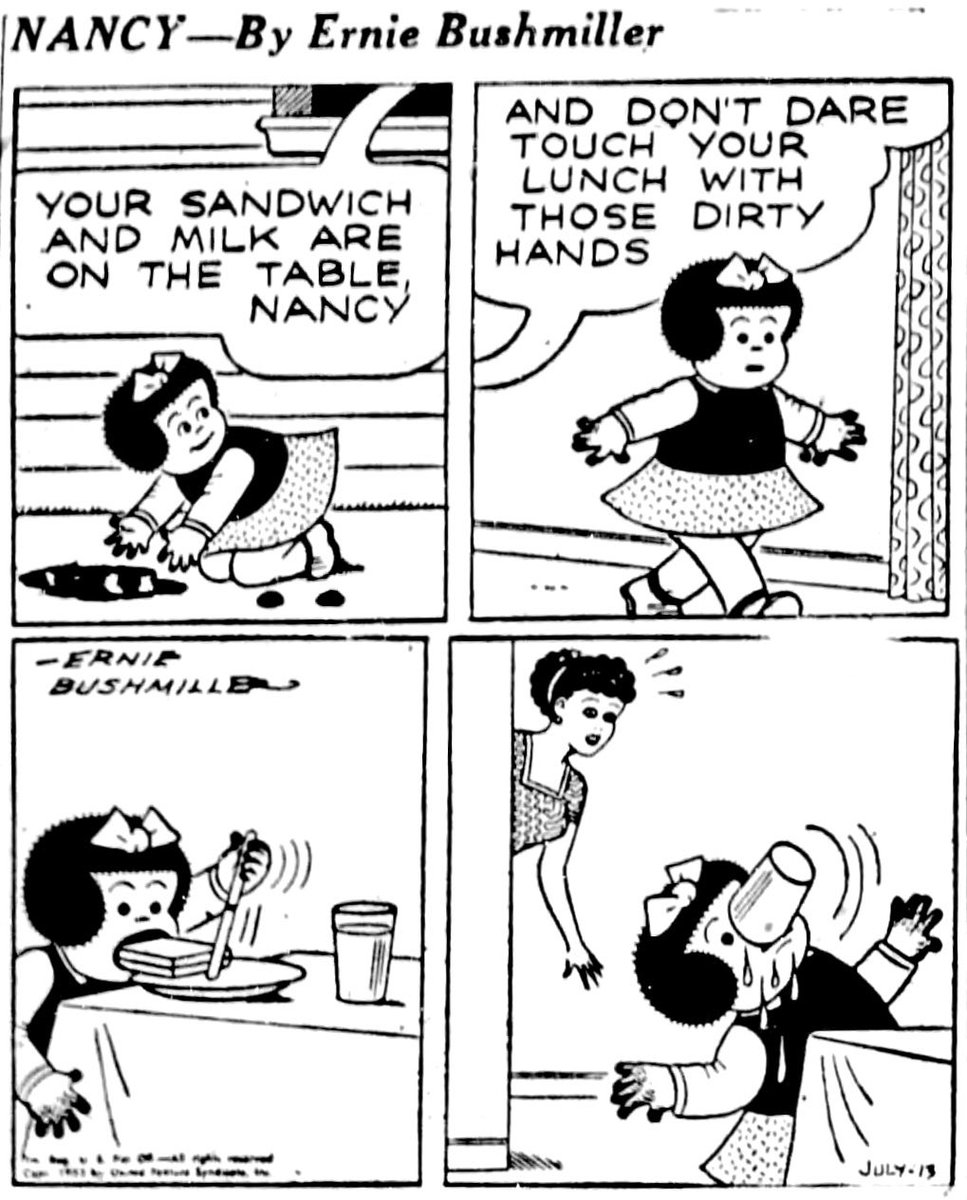 Nancy By Ernie Bushmiller July 13,1955