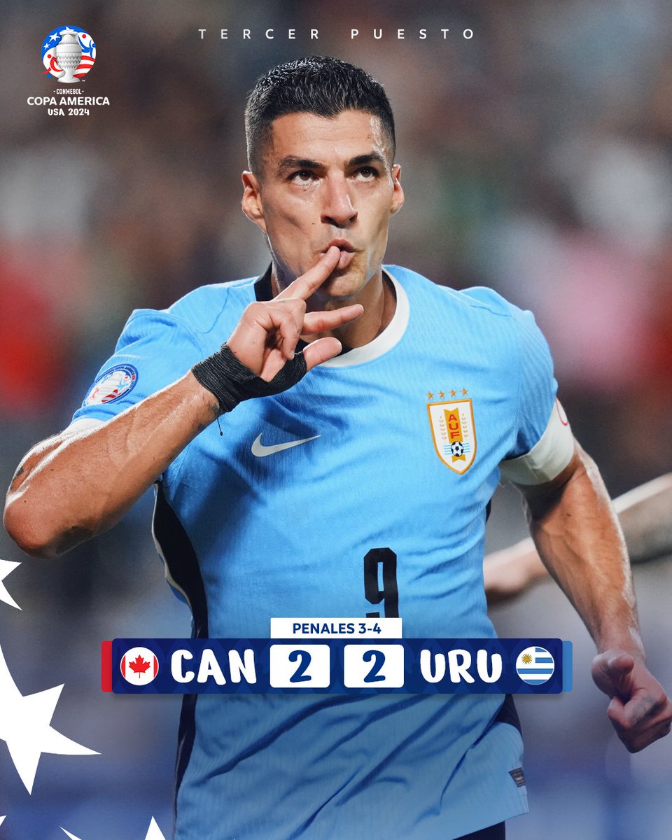 CopaAmerica's tweet photo. Emotivo triunfo de Uruguay 🤩 https://t.co/5VCZbV1gEF