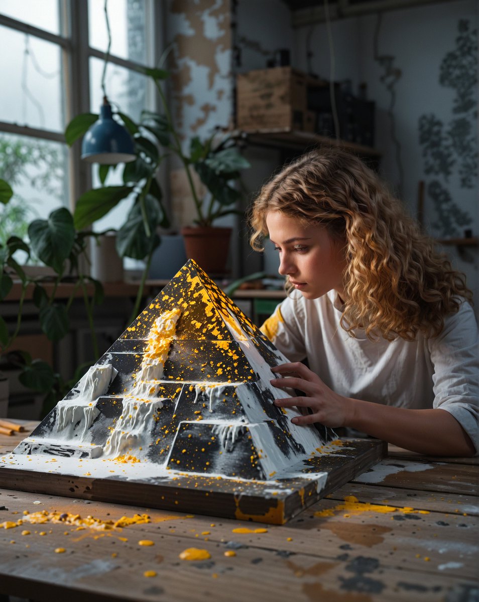 sens_synergy's tweet photo. Caught in the creative process! 🎨🔺 Illuminating designs and artistic finesse come together in this masterpiece. What does this inspire in you? #ArtInProgress #CreativeMind #ArtisticJourney #architecturalmodel #physicalmodel #modelmaking #architectureschool #architecturestudio https://t.co/xfjEt0tpRl