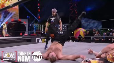 Sykes attacks Talan, landing fist after fist on his face!

Sykes goes for a clothesline but gets caught into a MASSIVE POWERBOMB BY TALAN!

HE PICKS UP SYKES AND LANDS A MASSIVE GTS!

1-2 AND NO AARON IS STILL IN IT!