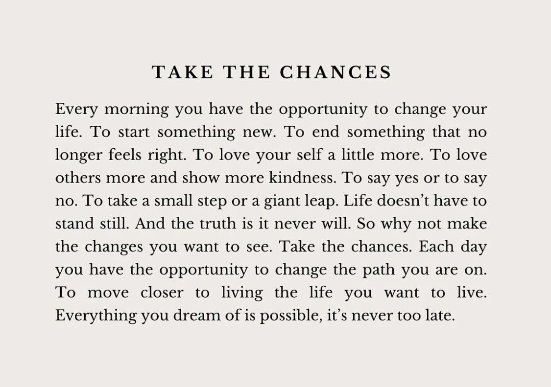 bookpoets's tweet image. take the chances