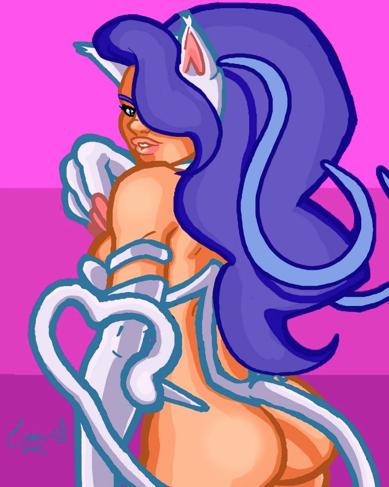 フェリシア(ヴァンパイア) 「Felicia birthday bit from 2012 #Darkstal」|ZombieErnieのイラスト