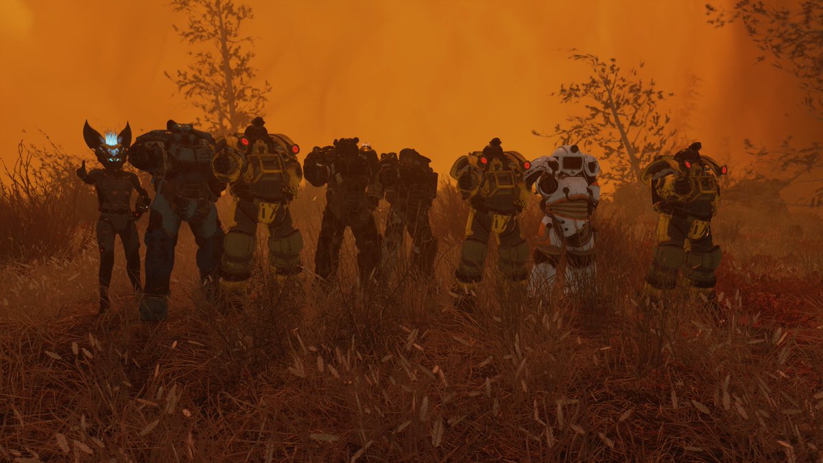 bowski's tweet photo. Look at this awesome crew that got me to the launch! #fallout76 https://t.co/xmPEuiisxB