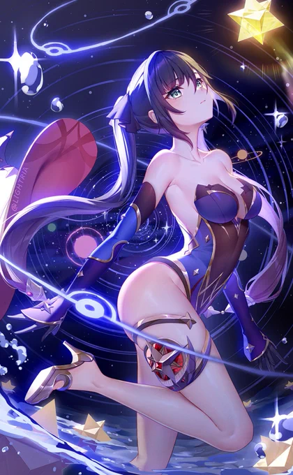 星天水鏡_差分  #原神 #Mona #モナ