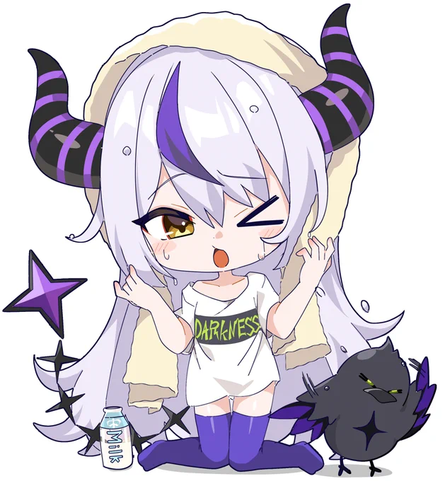 #laplus_artdesu 風呂上りラプちゃん 