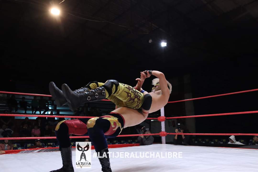 LaTijeraLucha's tweet photo. Con lucha de regalo se abre la función de #LAAAReunion de #LegendLuchaLibre en la histórica #ArenaLopezMateos, donde la dupla de #GoldenJacket y #Daimo dieron cuenta de la pareja de #Kingoo y #Galio, demostrando los cuatro jóvenes su dominio aéreo y su potencia…
#latijera https://t.co/9bqKkLXq87