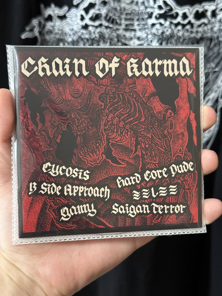 shishineko44225's tweet photo. #Nowplaying
#ChainofKarma
#GAMY
#CYCOSIS
B-SIDE APPROACH
#HARDCOREDEDE
#ミミレミミ
#SAIGANTERROR
#THRASHMETAL
#HARDCORE
#TORTALCROSSOVERHARDCORECOMPILATION
V.A. #HARDCOREKITCHEN https://t.co/F6yATLKJ44
