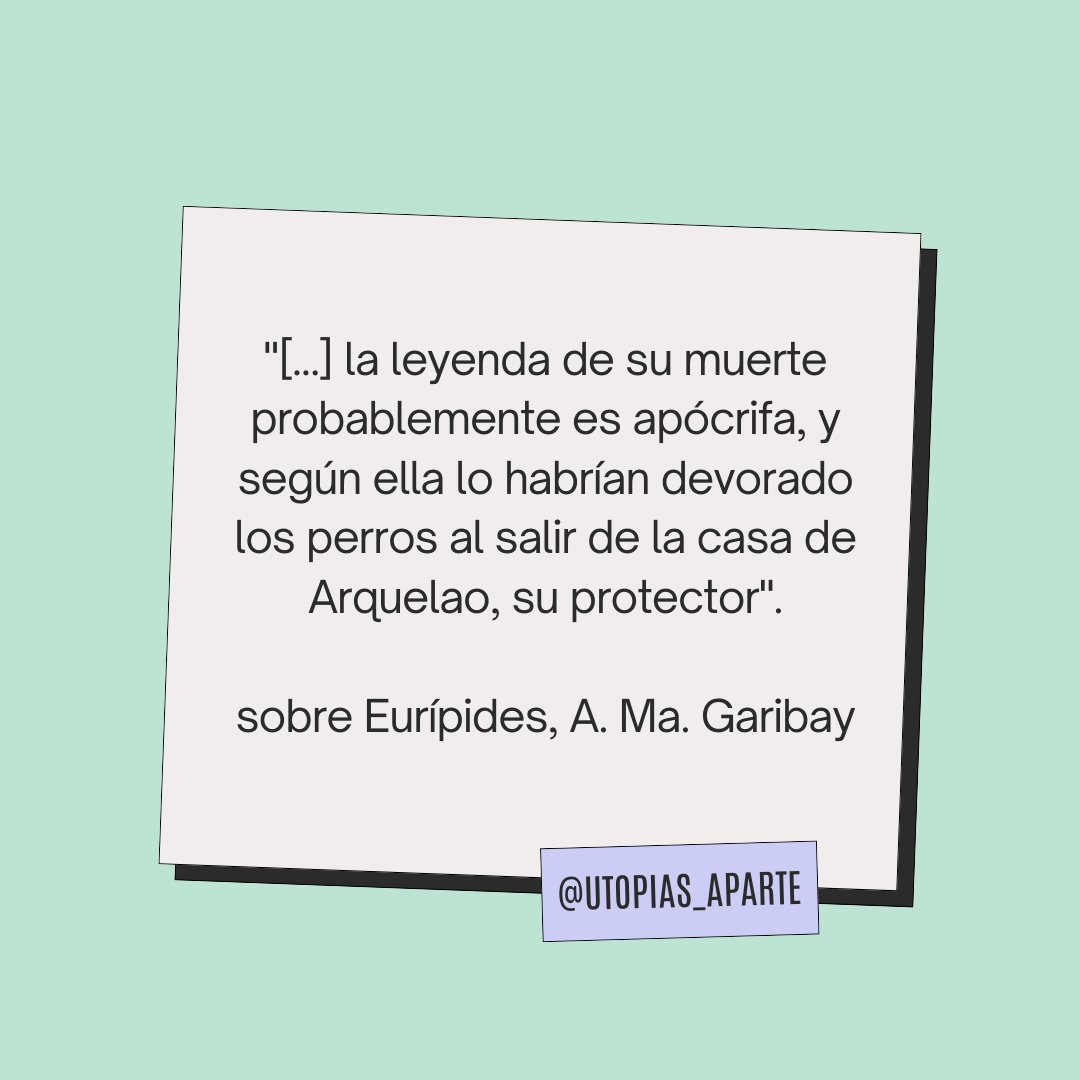 Cerv9169's tweet photo. Del prólogo de "Las diecinueve tragedias" de Eurípides".
📷
@utopias_aparte https://t.co/oe82uEAlVT