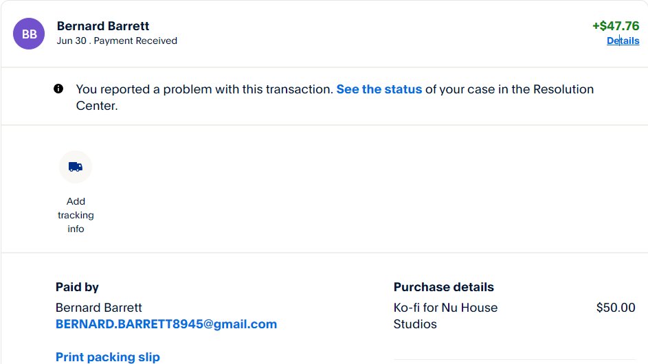 on the topic of small victories, this dude who donated $50 to our kofi and then immediately disputed the transaction saying i "failed to ship his order &amp; blocked him" lost his appeal today.  he now has $50 less and we have $50 more to give to trans musicians. suck it, dickhead!!!