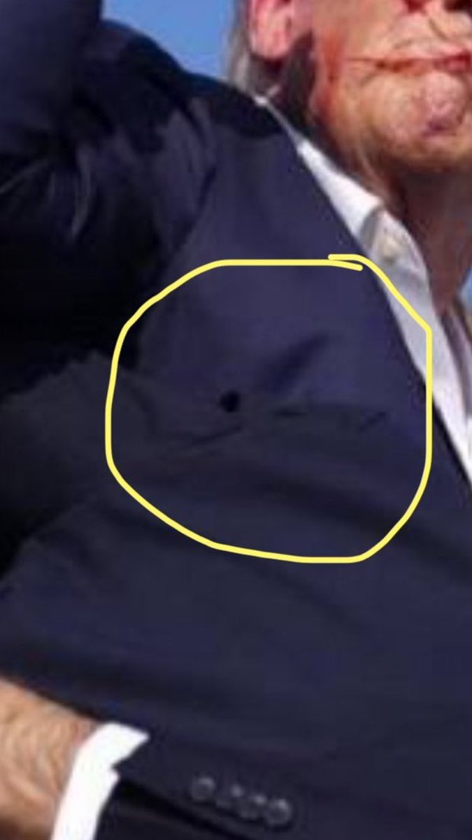 stephencdayton's tweet image. President Trump wasn't just shot through the ear. Thank God he had a bulletproof vest on.