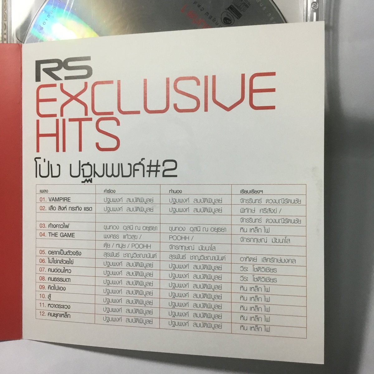 3rdhandshop's tweet photo. ARTIST : โป่ง ปฐมพงศ์
ALBUM :  
01 RS EXCLUSIVE HITS
02 โป่ง ปฐมพงศ์ - Sexperience 
แผ่นตัด
03 หินเหล็กไฟ NEVER SAY DIES
04 The Olarn classic 01
05 The Olarn classic 02
CONDITION : มือสอง

REMARK :  แถมหน้าปก
หิน เหล็ก ไฟ
เสือ สิงห์ กระทิง แรด

PRICE : 1,000 รวมส่ง
#sell #cd https://t.co/hcmi83K4h9