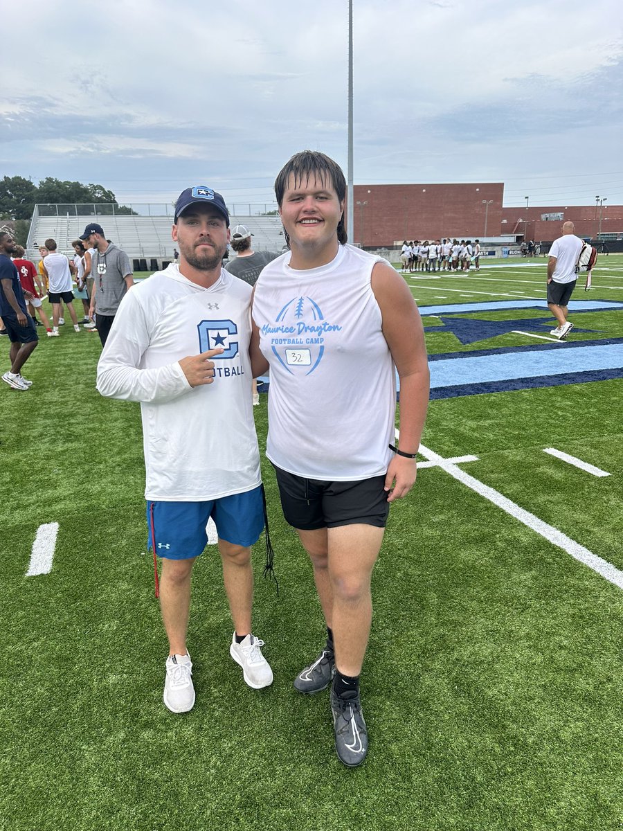 BrandonWhite_06's tweet photo. Had a great day at the camp today @CitadelFootball. Got some great work today with @CoachPCovington. Thank you @JacksonEskierka for inviting me today. @CoachQIsom @joshabrams8 @TheCitadelFB @UCHSfb https://t.co/q4ZZ895ptk