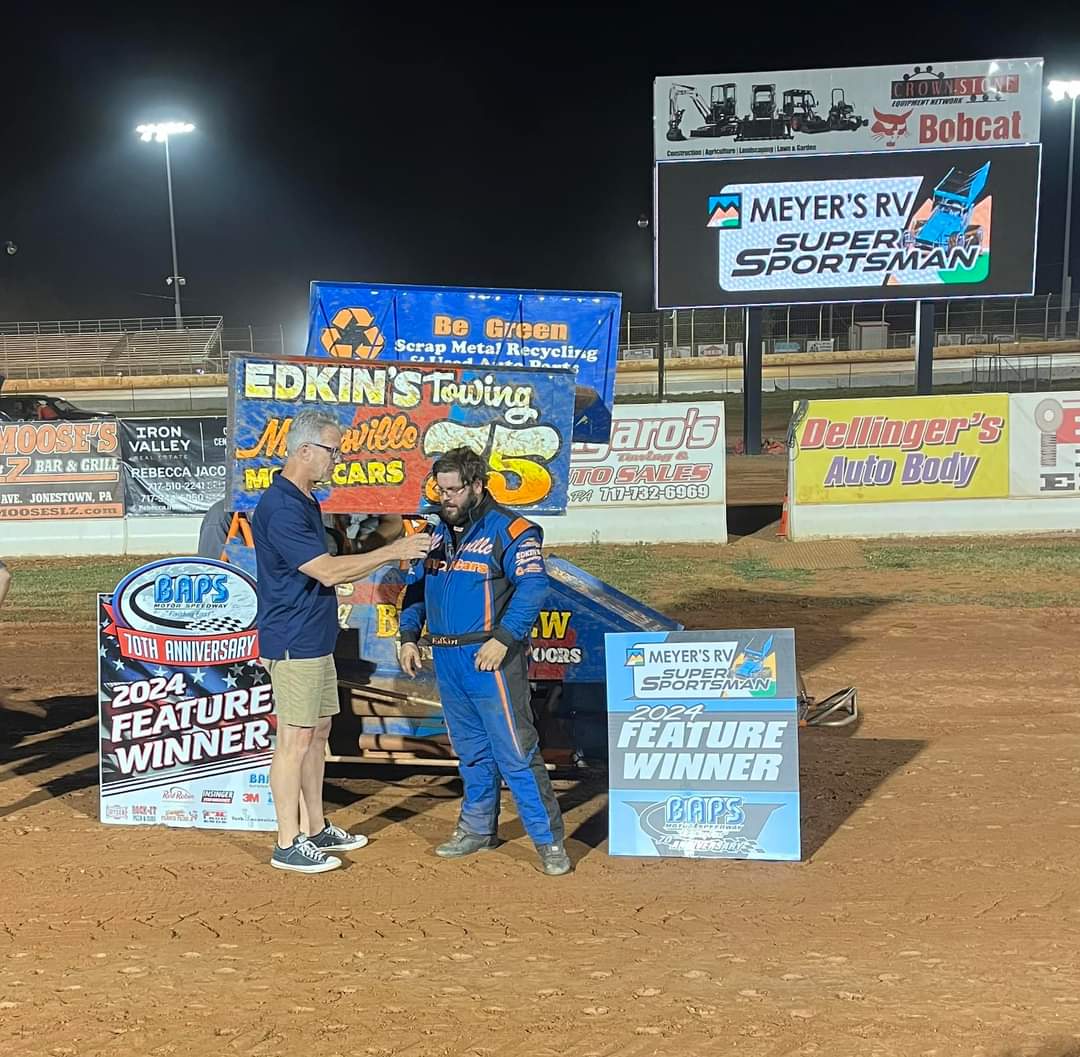 Congrats to Kenny Edkin on his win <a href="/bapsrace/">BAPS Motor Speedway</a>