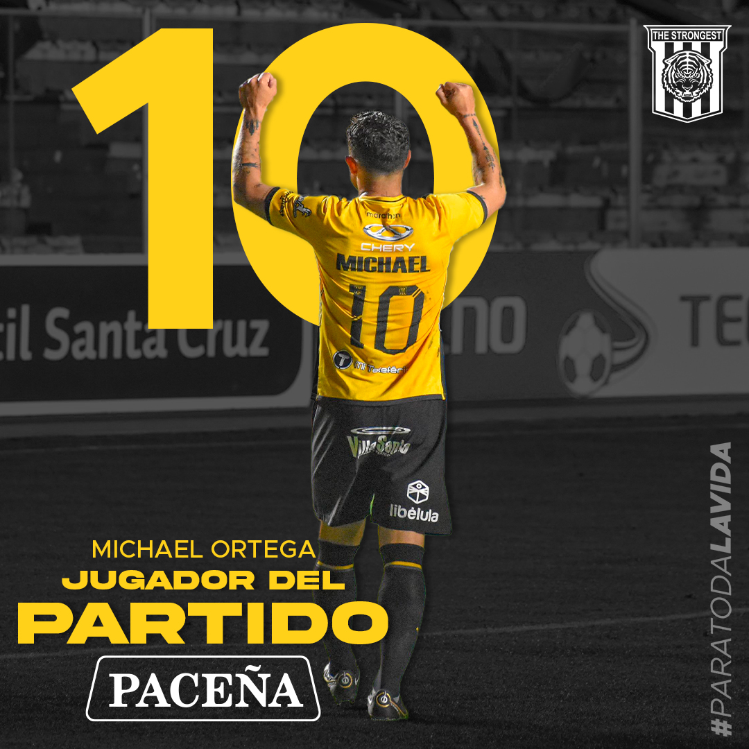 ClubStrongest's tweet photo. ⭐ ¡El jugador #Paceña del partido es #Atigrado! 🤩
Michael Ortega, es la figura del encuentro #1️⃣0️⃣
¡Que grande mago! 🐯
#ClubTheStrongest
#ParaTodaLaVida https://t.co/3i9OkIDmJO