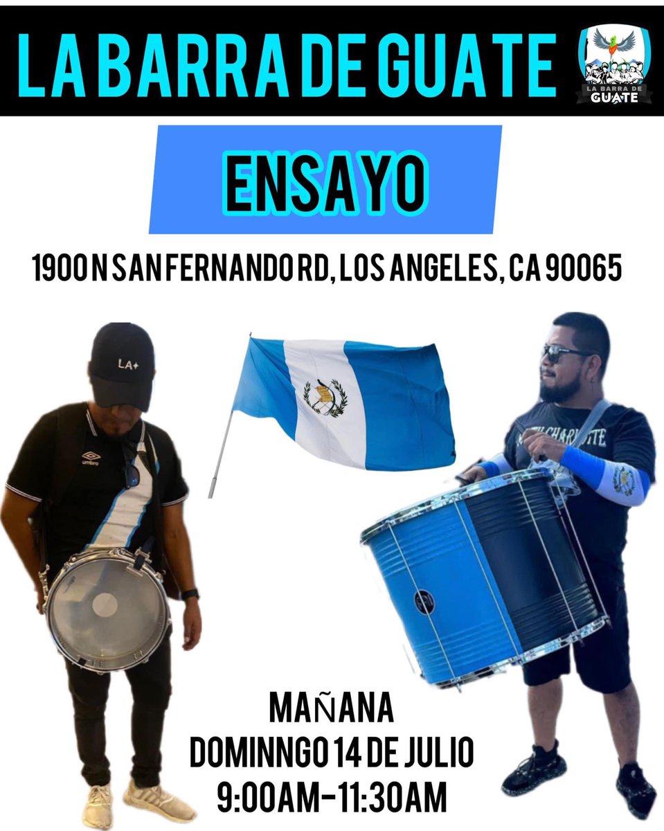 labarradeguate's tweet photo. #LaBarraDeGuate tendrá ensayo mañana. https://t.co/XuyqQLV23v