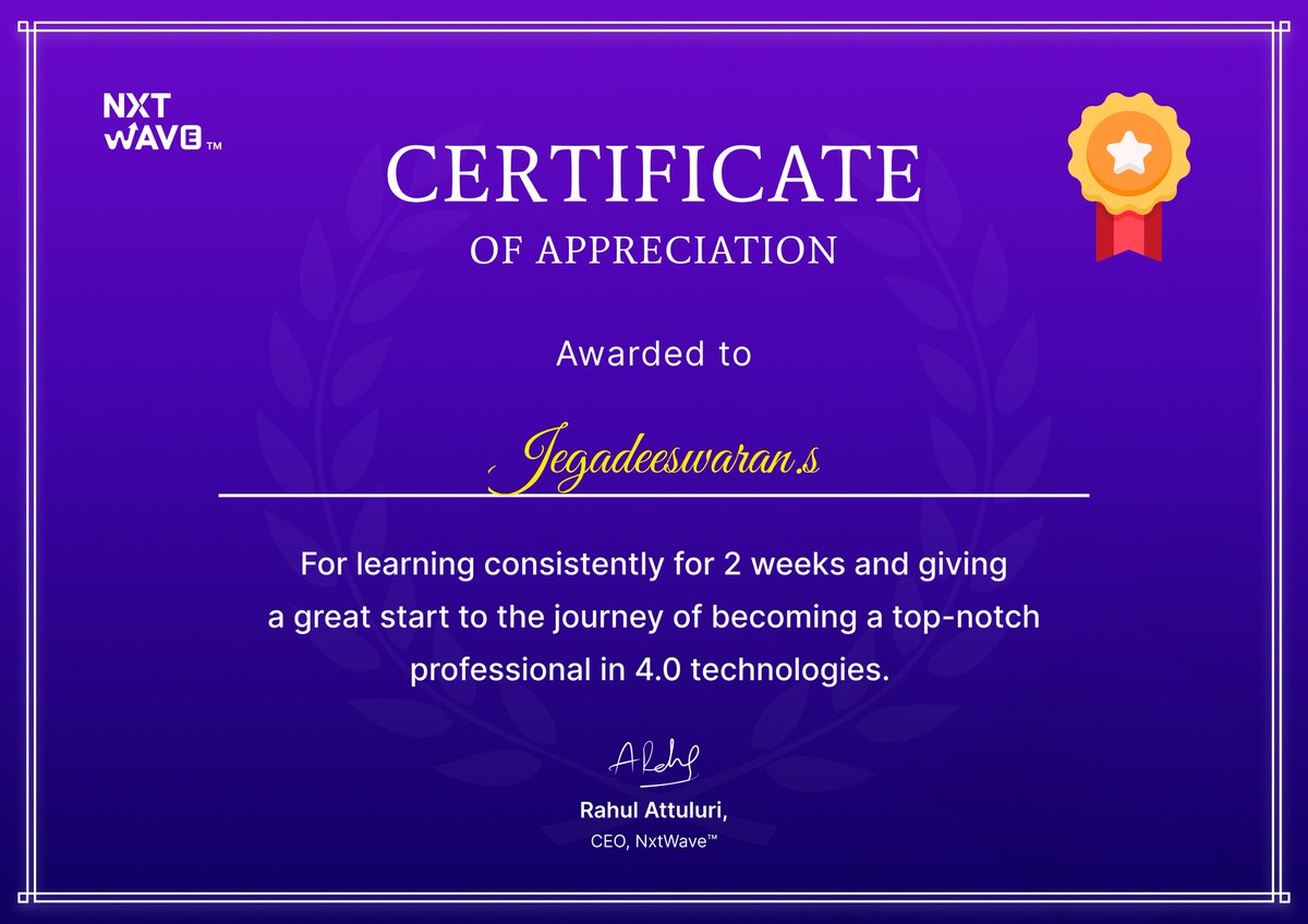 jegadees73531's tweet image. #study
#certifica