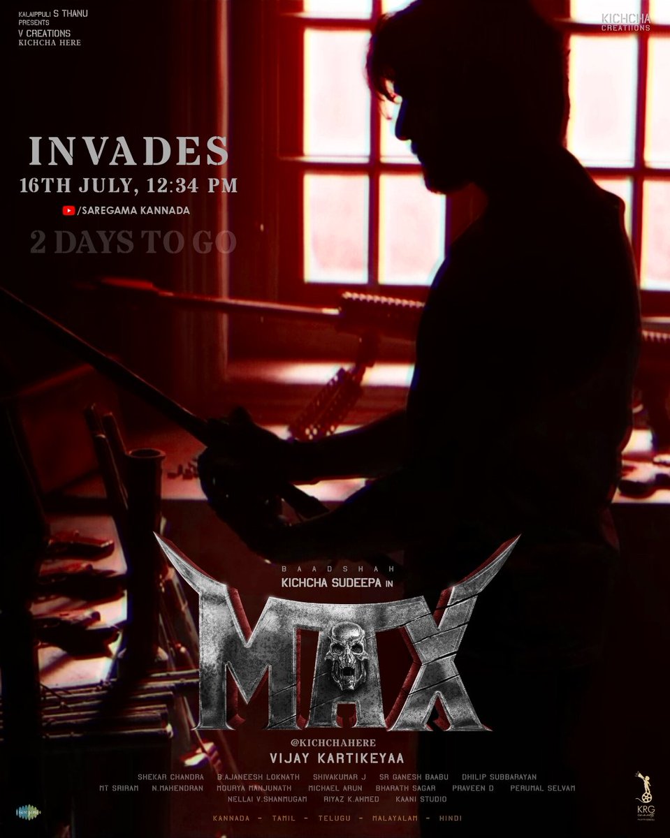 KicchaUniverse's tweet photo. MAX Invades in 2 Days. 

@KicchaSudeep #KicchaSudeep  #MaxTheMovie #MaX #K46 #KicchaBOSS𓃵 https://t.co/n5Oq6LQa5m