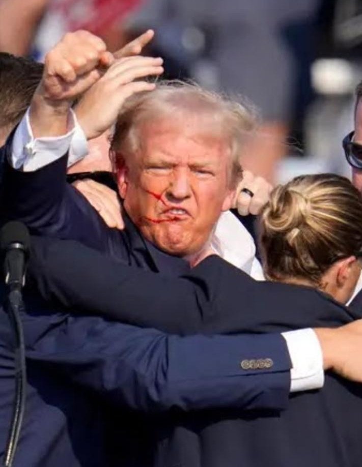 -3 baby mommas
-multiple mug shots 
-34 felonies
-got shot

The first black president is Donald Trump