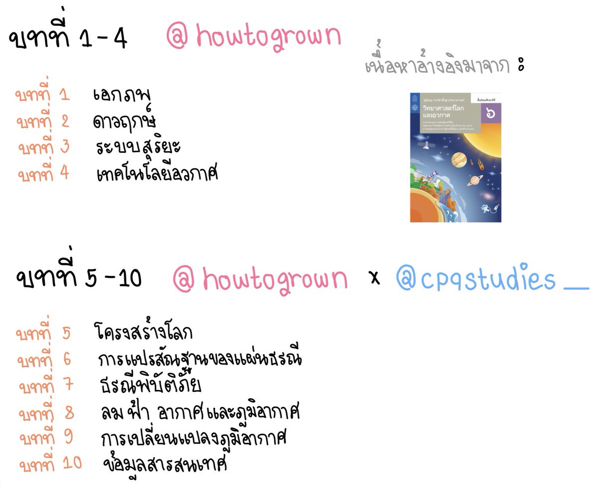 howtogrown's tweet photo. Hi hi 😺 วันนี้เค้าตั้งใจมาแจกสรุปอ่านกลางภาค-ปลายภาค ดาราศาสตร์ (วิทย์โลก) ของม.6 ครบ 10 บท 

🚂 link : https://t.co/2KZ5wJWlng

❌ ไม่อนุญาตให้นำไปใช้ในเชิงพาณิชย์  
อาจจะมีเขียนคำตกหรือผิดพลาดไปบ้าง ต้องขออภัยด้วยนะคะ 🙇🏻‍♀️ 

#dek68 #dek69 #dek70 #เเจกสรุป #วันนี้เด็ก68ทำอะไร 🐠 https://t.co/WifGQaxkD9