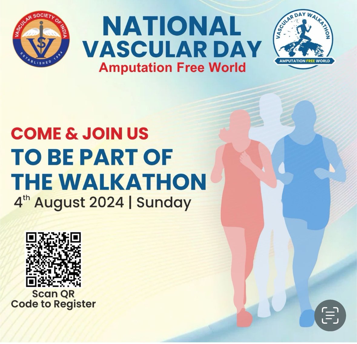 jmills1955's tweet photo. Join Vascular Colleagues in India in the upcoming 4 August #Walkathon for an #AmputationFree world https://t.co/bpF0DaktHL