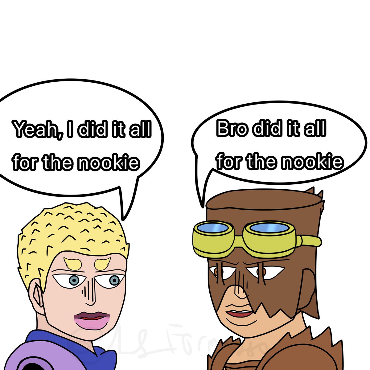 LS_Formaggio's tweet photo. I think bro is now in the mood to break blud’s fucking face tonight, that or possibly ripping his head off🤷♂️
#jojosbizarreadventure #jojo #jjba #jojo_anime #jjbafanart #stoneocean #stoneoceananime #sportsmaxx #sportsmaxxjojo #langwrangler #langrangler #langranglerjojo https://t.co/X9JBL3en5l
