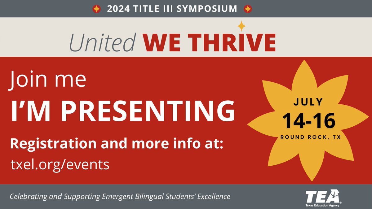 See you Monday at the Title III Symposium!!!