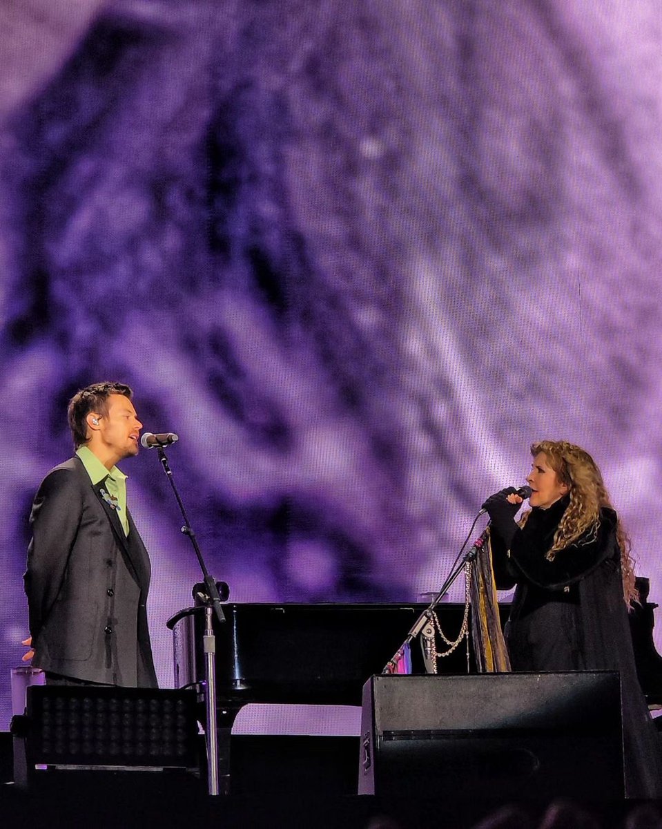 HSMEDIANEWS's tweet image. Harry with Stevie Nicks on stage at BST Hyde Park last night! 
©️ valeskavampurrella