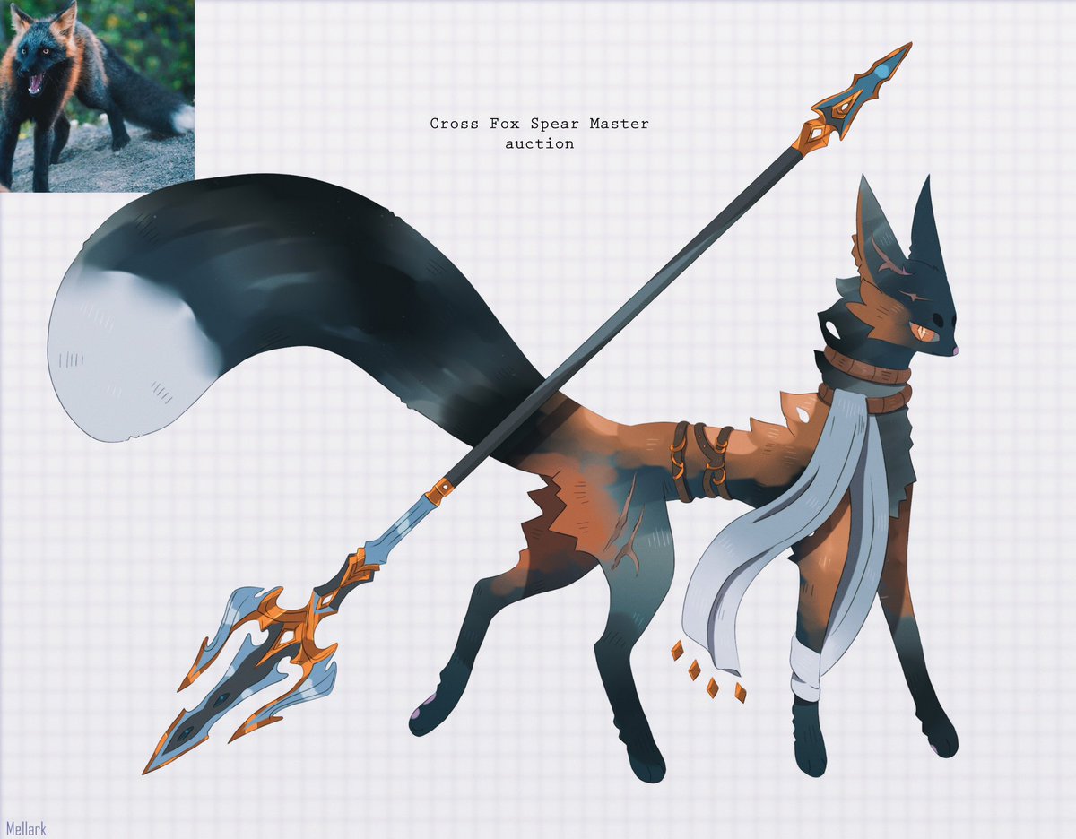 mellark___'s tweet photo. Cross fox spear master💫
Auction: https://t.co/trAFvFamlG

#Adopt #adoptables #canine #oc #artwork #characterdesign https://t.co/BTcjOwGs9J