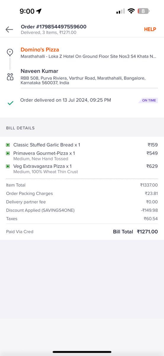 aroraullas's tweet photo. @dominos_india Ordered direct through app yesterday and got a call from store that thin crust not available and cancelled my order. 
Ordered via Swiggy a thin crust and order delivered. 
I thought order direct was beneficial for company and user ???? https://t.co/nlW1umNcPu
