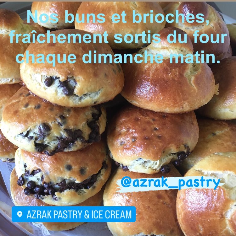 OD5RI's tweet photo. Nos buns et brioches, fraîchement sortis du four chaque dimanche matin.
#BriochesFaitesMaison #SundayTreat #FreshBuns #DimancheGourmand #Azrakicecream #Azrakpastry #livelovelebanon #baabdat #icecreamlovers #Azrak #icecream #glaceartisanale #SavoirFaireArtisanal #PâtisserieAzrak https://t.co/HjIwHx4C37