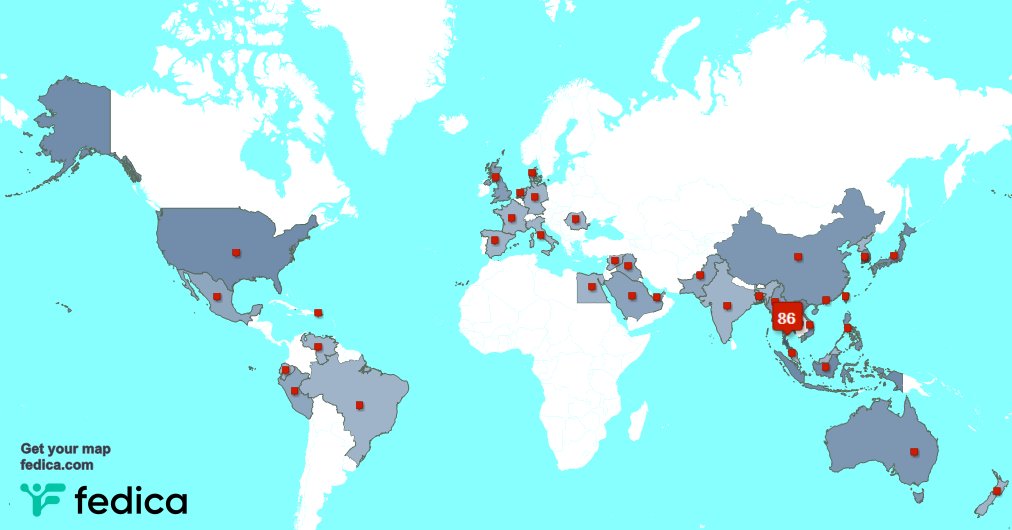 I have 4 new followers from South Korea last week. See fedica.com/!NUHKOME