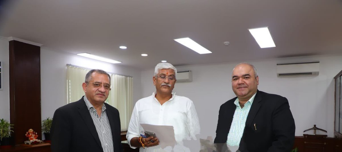 Had a wonderful interaction with the Hon’ble Union Minister for Tourism &amp; Culture, Shri Gajendra Singh Shekhawat. 

<a href="/incredibleindia/">Incredible!ndia</a> <a href="/MinOfCultureGoI/">Ministry of Culture</a> <a href="/MIB_India/">Ministry of Information and Broadcasting</a> <a href="/tourismgoi/">Ministry of Tourism</a> <a href="/WTTC/">WTTC</a> <a href="/UNWTO/">UN Tourism</a> <a href="/UNWTOAcademy/">UN Tourism Academy</a> <a href="/AIESECinIndia/">AIESEC in India</a> <a href="/mygovindia/">MyGovIndia</a> <a href="/my_rajasthan/">Rajasthan Tourism</a> <a href="/SustainTsmIndia/">Sustainable Tourism India</a> @IndiaTourismMOT