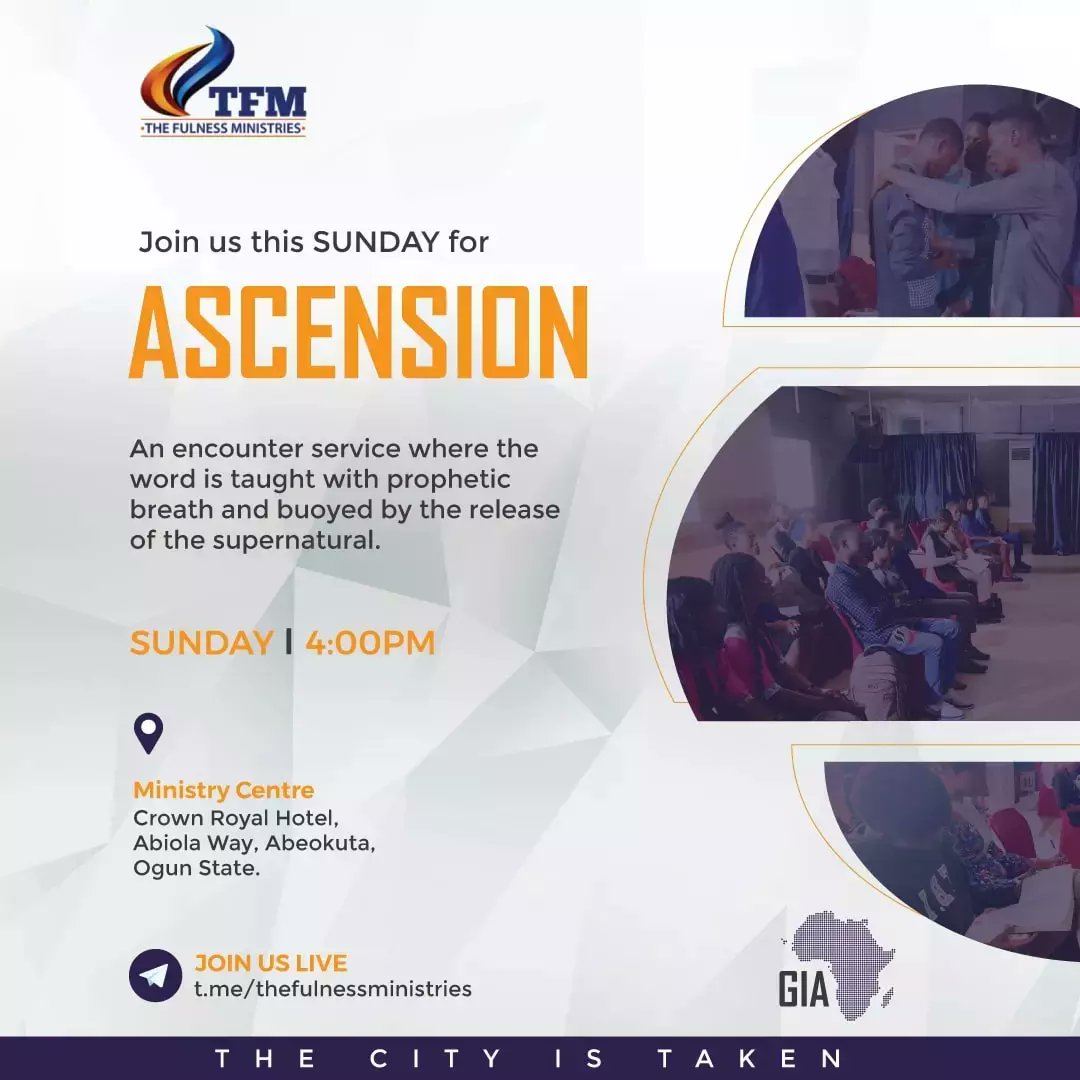 TheFulnessMini1's tweet photo. Your Hour of Ascension has come!!

God brings lifting to men through the instrumentality of His servants. One contact from the Anointed is all you need to break into your desired level of results.

You can also catch us live @ https://t.co/3s3BObes6G https://t.co/vbQ5mposp3