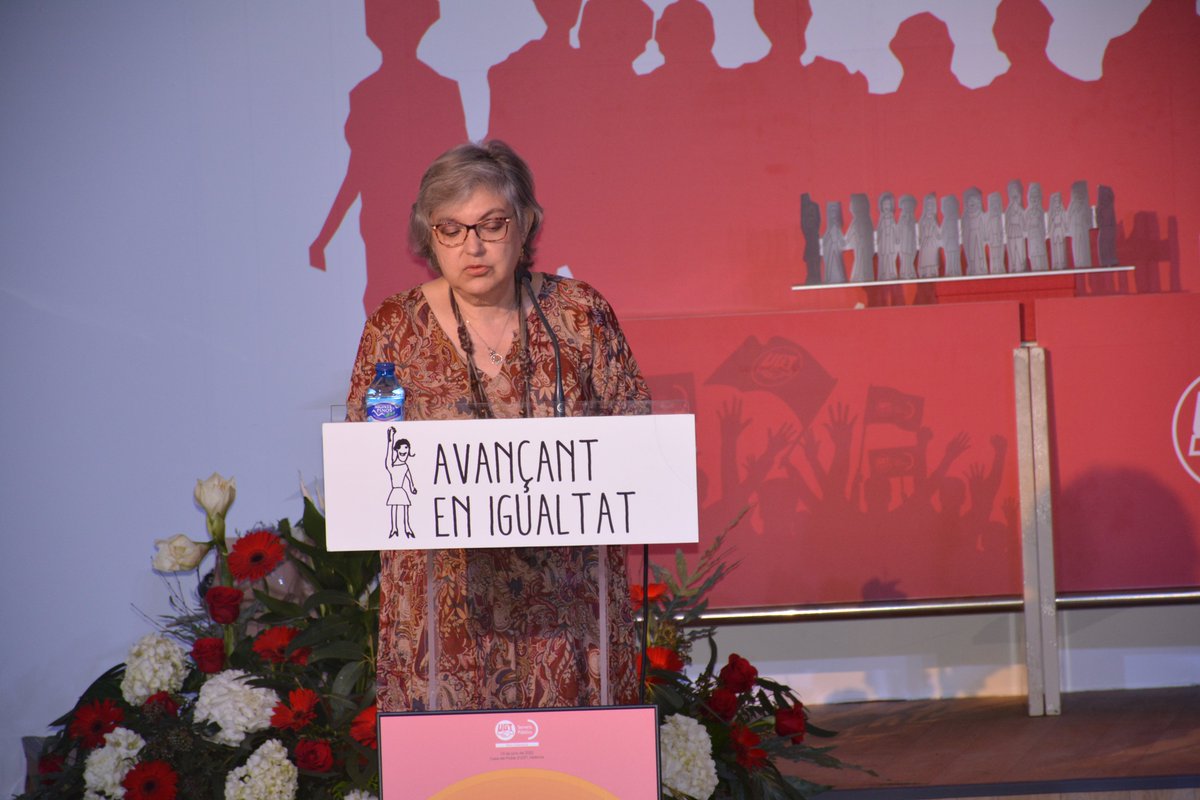 UGT_SP_PV's tweet photo. Nuestro más sentido pésame a la familia y personas allegadas por la pérdida de una mujer que siempre formará parte de nuestra organización y a la que tuvimos el honor de reconocer  el Premi Avançant en Igualtat 2023 https://t.co/hoLj8uxvs2