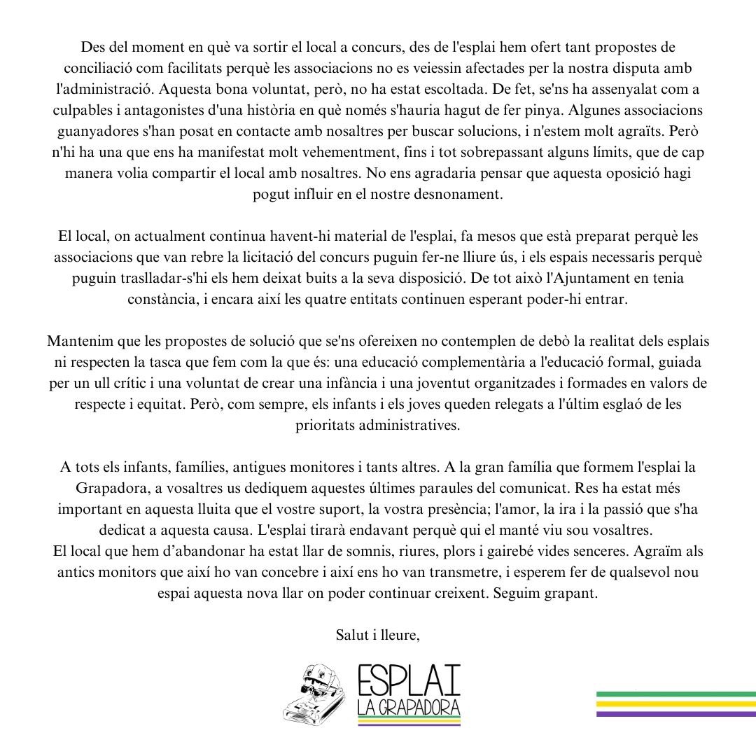 Esplai la Grapadora tweet media